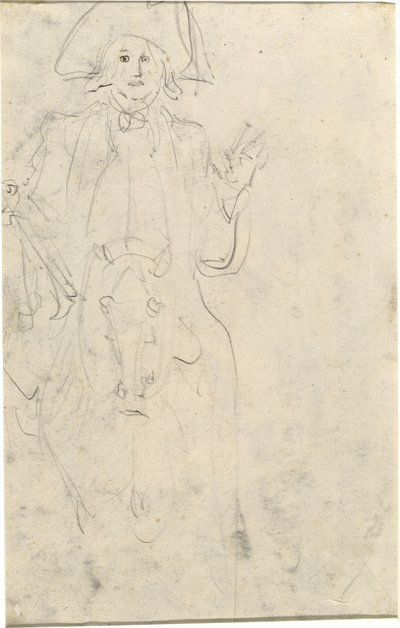 Muž na koni [verso] od Jean Honore Fragonard