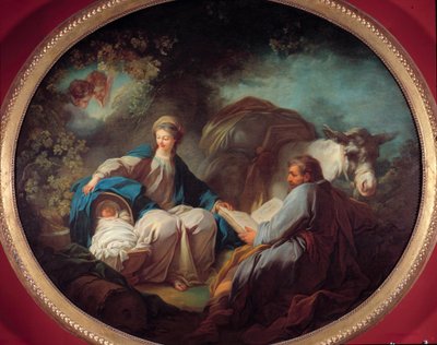 Ruhe während der Flucht nach Ägypten von Jean Honore Fragonard