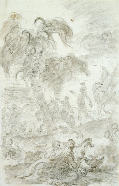 Ruggiero erreicht die Schwelle von Alcinas Palast von Jean Honore Fragonard