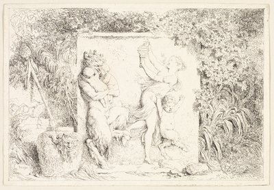 Satyrové tančí z Bakchanálií aneb Satyrské hry od Jean Honore Fragonard