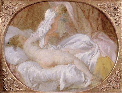 Košilka odstraněna nebo svlékání dámy, před rokem 1778 od Jean Honore Fragonard