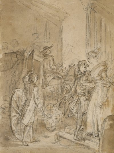 Odjezd autobusem od Jean Honore Fragonard