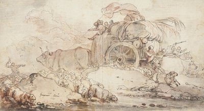 Zastavený vozík, 1759 od Jean Honore Fragonard