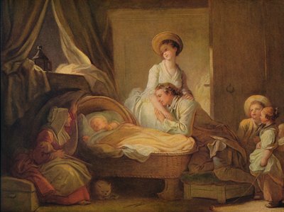 Návštěva v jesli, c1775 od Jean Honore Fragonard