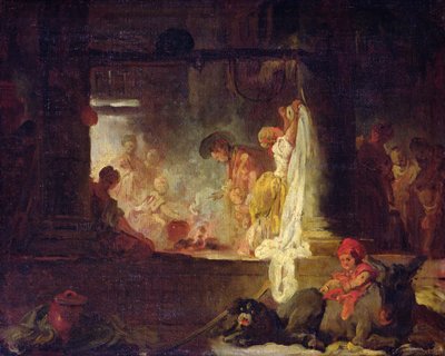 The Washerwomen, kolem roku 1759 od Jean Honore Fragonard
