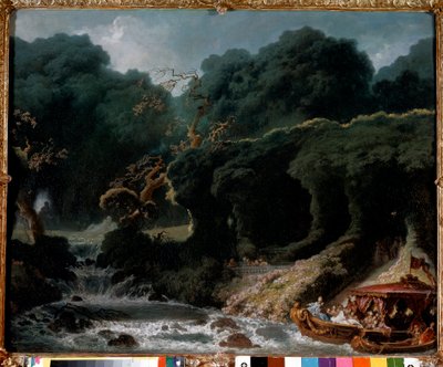 Večírek v Rambouillet nazval ostrov lásky. Obraz Jean Honore Fragonard (1732-1806) od Jean Honore Fragonard