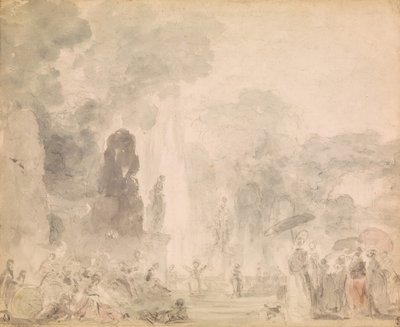 Pohled do parku, konec 70. let 18. století. od Jean Honore Fragonard