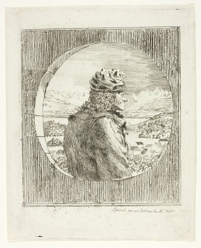 Voltaire z profilu od Jean Huber