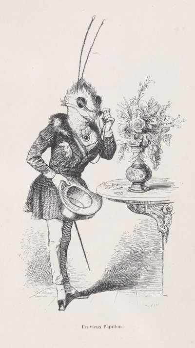 Starý motýl ze scén ze soukromého a veřejného života zvířat, ca. 1837-47. od Jean Ignace Isidore Gérard