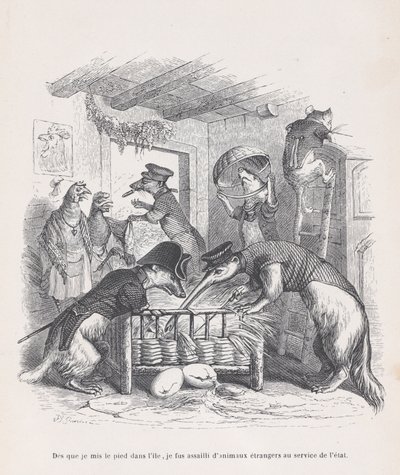 Jakmile vkročím na ostrov... ze Scén ze soukromého a veřejného života..., ca. 1837-47. od Jean Ignace Isidore Gérard