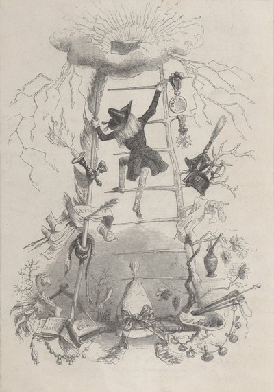 Ilustrace v Jerome Paturot, Louis Reybaud, Paříž, 1846, ca. 1846. od Jean Ignace Isidore Gérard