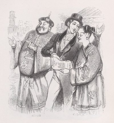 Jean of Paris z The Complete Works of Béranger, 1836. od Jean Ignace Isidore Gérard