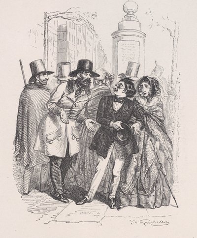 Člověk by vám mohl vyčítat tři roky, kdybyste jim shodil klobouk. z Malého M..., 1843. od Jean Ignace Isidore Gérard