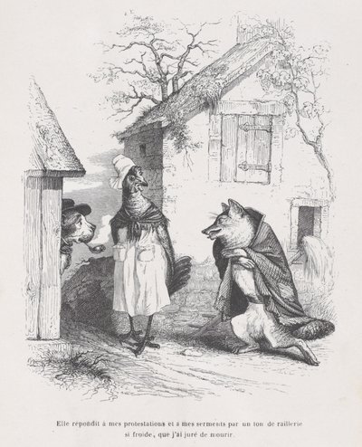 Odpověděla na mé protesty a přísahy posměšným tónem tak chladným, že jsem přísahal..., ca. 1837-47. od Jean Ignace Isidore Gérard