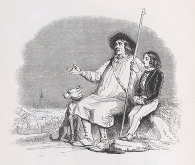 Shooting Stars z The Complete Works of Béranger, 1836. od Jean Ignace Isidore Gérard