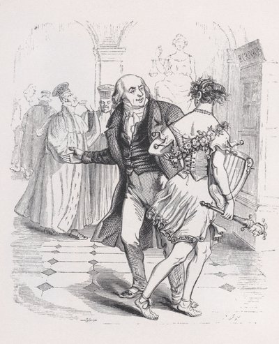 Prchající múza z The Complete Works of Béranger, 1836. od Jean Ignace Isidore Gérard