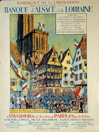 Befreiungskredit an der Bank von Elsass und Lothringen von Jean-Jacques (1873-1951) Waltz