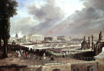 Vyhlášení druhé francouzské republiky, Place de la Concorde, 24. února od Jean Jacques (after) Champin