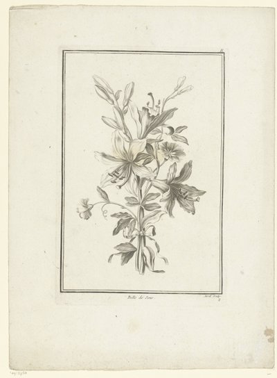 Kytice s lilií Belle de Jour (název na objektu) IIe Cahier de Bouquets (název série) od Jean Jacques Avril (I)