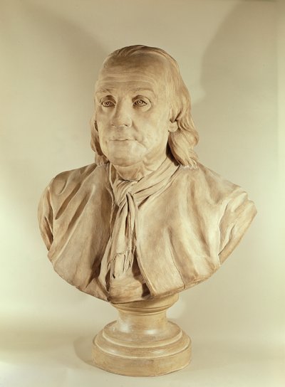 Busta Benjamina Franklina (terakota) od Jean Jacques Caffieri