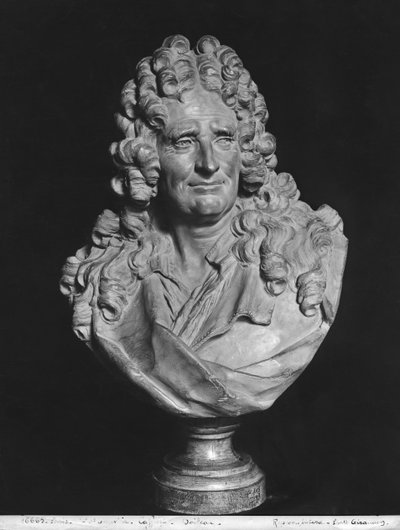 Portrét Nicolase Boileaua, známého jako Boileau-Despreaux od Jean Jacques Caffieri