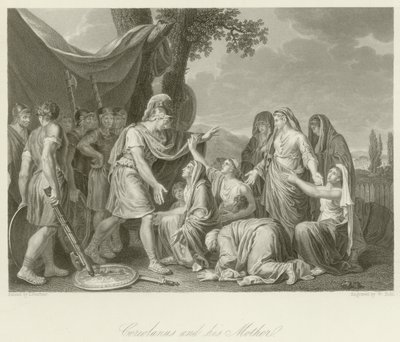 Coriolanus a jeho matka od Jean Jacques Francois Lebarbier