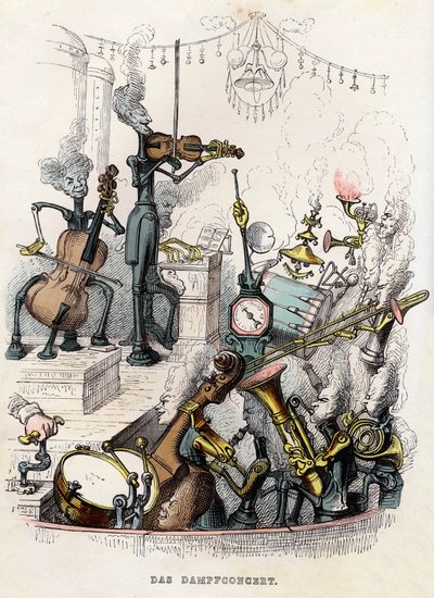 Parní koncert, 1844. od Jean Jacques Grandville