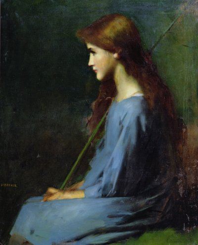 Malá pastýřka, 19. století, od Jean Jacques Henner