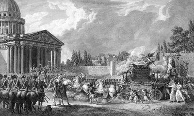 Převoz popela spisovatele Voltaira do Pantheonu v Paříži od Jean Jacques II Lagrenee