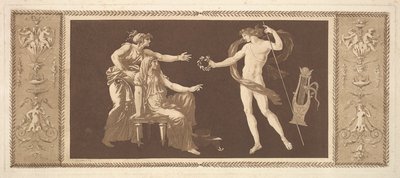 Apollo korunující umění Apollo Crowining the Arts, z Recueil de Different Compositions..., 1784. od Jean Jacques Lagrenee