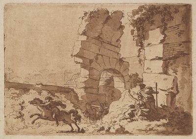 Le Colisée The Colosseum, v albu obsahujícím Recueil de Compositions par Lagren..., 1782-1821. od Jean Jacques Lagrenee