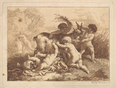 Les petits moissonneurs et la chevre Mladí kombajnisté a koza, v pokračování alba, 1782. od Jean Jacques Lagrenee