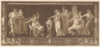 Scene of Sacrifice Starožitná oběť, ze sbírky různých skladeb Friezes and..., 1784. od Jean Jacques Lagrenee