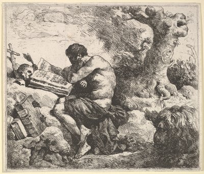 Svatý Jeroným v krajině, 1762-63. od Jean Jacques Lagrenee