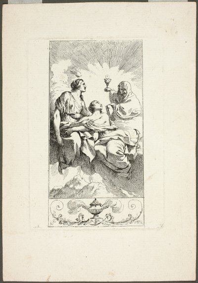 Tři ctnosti teologie od Jean Jacques Lagrenee