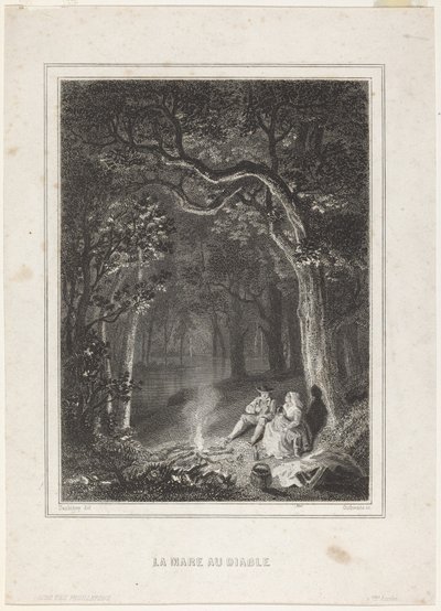 Čertův rybník od Jean Jacques Outhwaite, after Charles François Daubigny