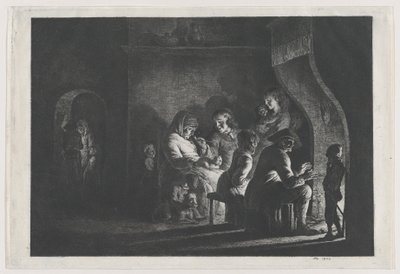 Večer na vesnici, 1800. od Jean Jacques de Boissieu