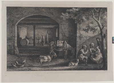 Interiér farmy v Saint-Jean-de-Touslas, 1793. od Jean Jacques de Boissieu