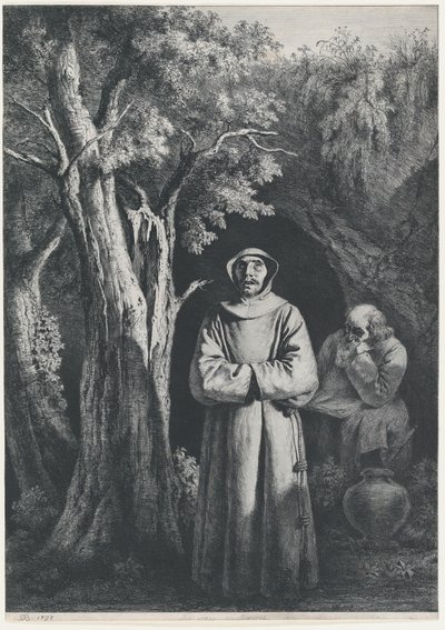 Mniši v poušti, 1797. od Jean Jacques de Boissieu