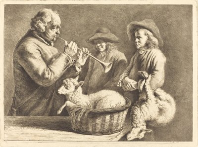Hráč na hoboj od Jean Jacques de Boissieu