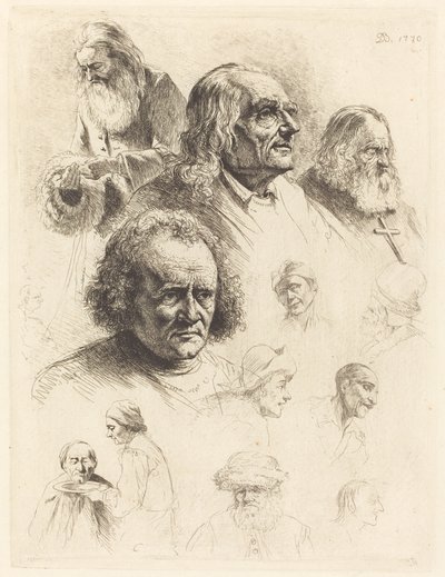 Třináct studií hlav od Jean Jacques de Boissieu