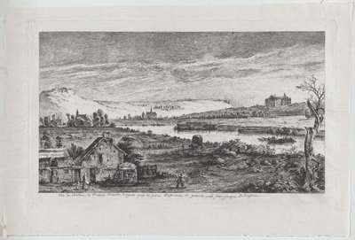 Pohled na madridský hrad, nedaleko Paříže, 1764. od Jean Jacques de Boissieu