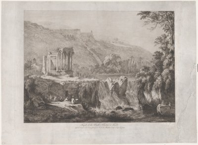 Pohled na chrám Tiburtine Sibyly, 1809. od Jean Jacques de Boissieu