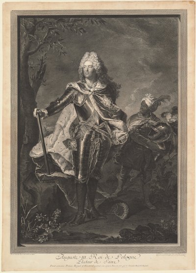 Augusta III. Polský král, 1750. od Jean Joseph Balechou