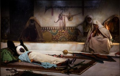 Den pohřbu - Scéna z Maroka od Jean Joseph Benjamin Constant