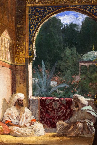 V sultánově paláci (detail), nedatováno. (olej na plátně) od Jean Joseph Benjamin Constant