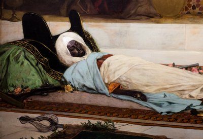 Le jour des funerailles - Scéna z Maroka (detail) od Jean Joseph Benjamin Constant