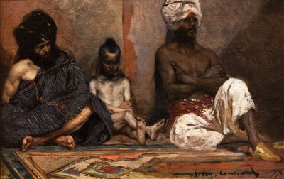 Sedící Arabové od Jean Joseph Benjamin Constant