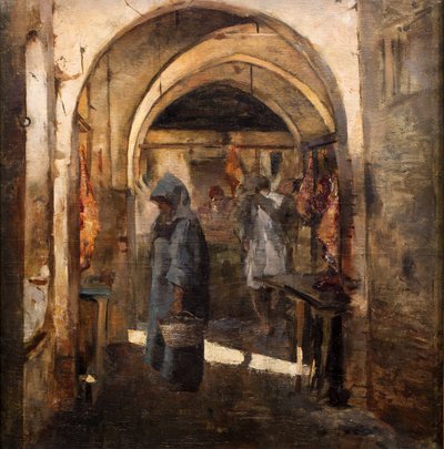 Řeznictví, 2. polovina 19. století. (olej na plátně) od Jean Joseph Benjamin Constant