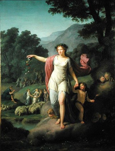 jaro (olej na plátně) od Jean Joseph Taillasson